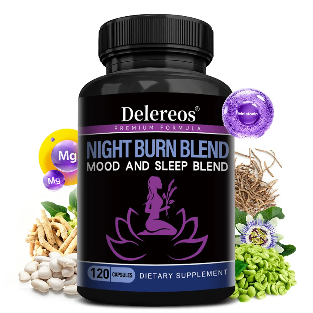 

Ночная формула для сжигания жира, сжигает жир на животе, ускоряет метаболизм, улучшает качество сна и повышает настроение, 120 капсул