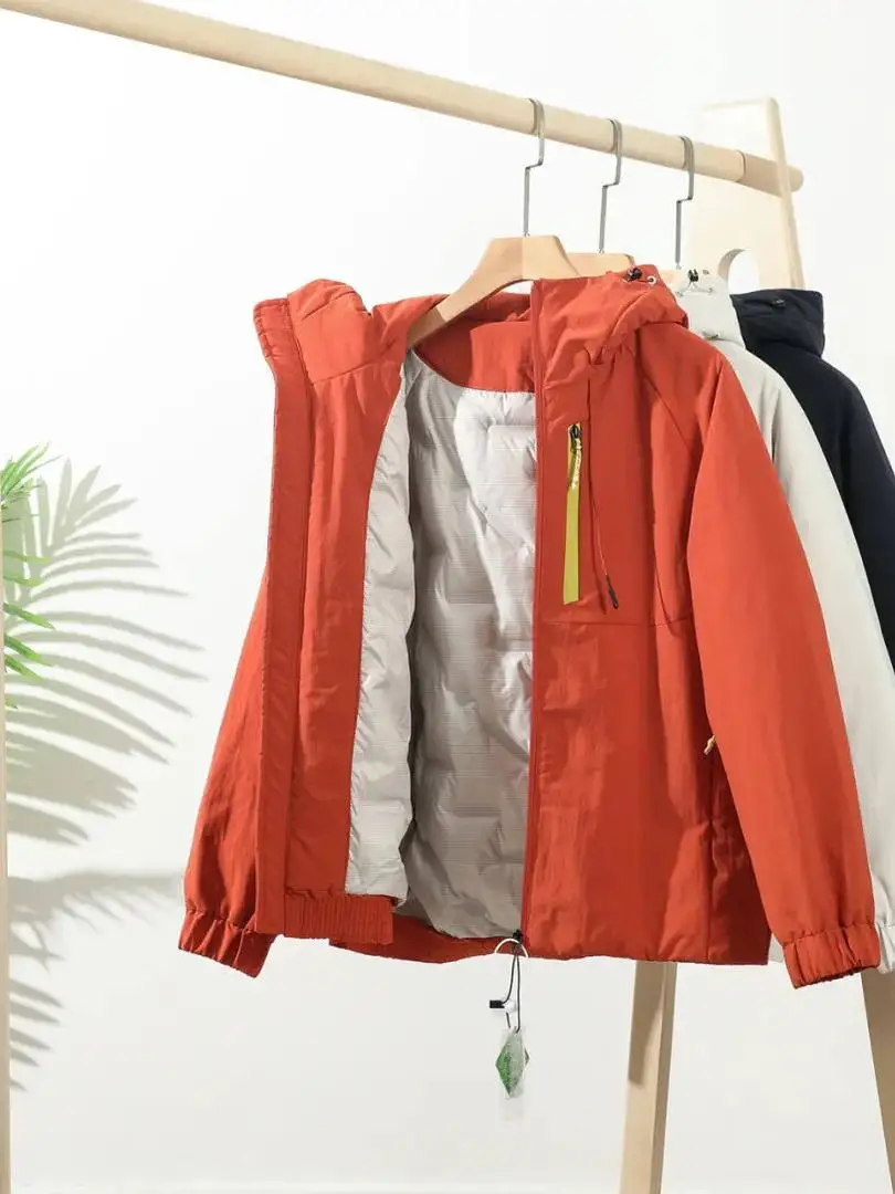 

High-End 90 Du down Jaet Men's Women's Thiened High Fluffy Windproof Warm Outdoor Hooded down Coat Outerwear