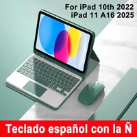 Funda para tableta con teclado español para IPad 11. a A16 205, 10. a generación, 10,9 pulgadas, Air4/5/6, funda para teclado tipo Folio desmontable, portalápices