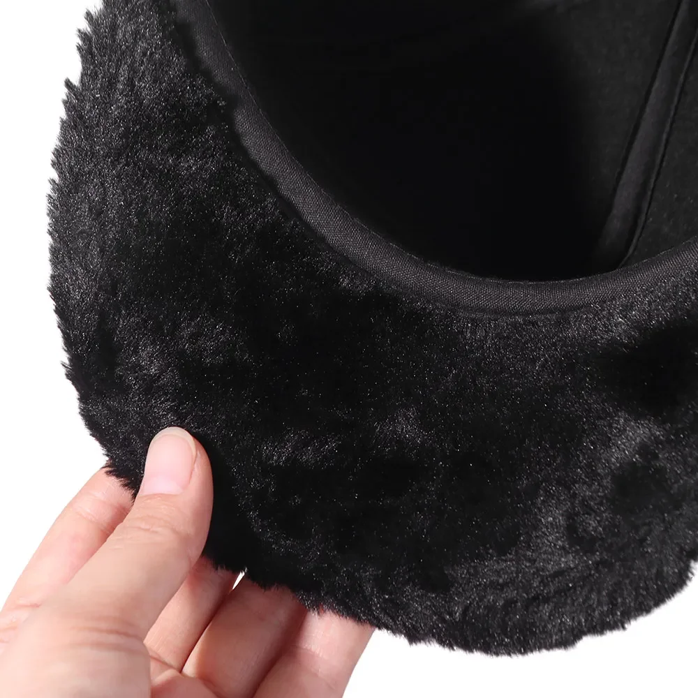 الشتاء الدافئة قبعة بيسبول الرجال الجلود أفخم Snapback قبعة مع غطاء للأذنين سدادات حماية الأذن قبعة الصيد التزلج أقنعة أبي قبعة