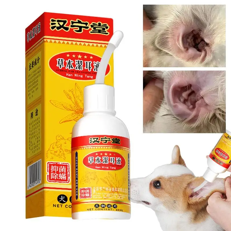 

Cat Ear Cleaner Solution Pet Ear Wash Ear Cleaning Solution Drops Effective Pet Ear Care Products Itching Relief Liquid With