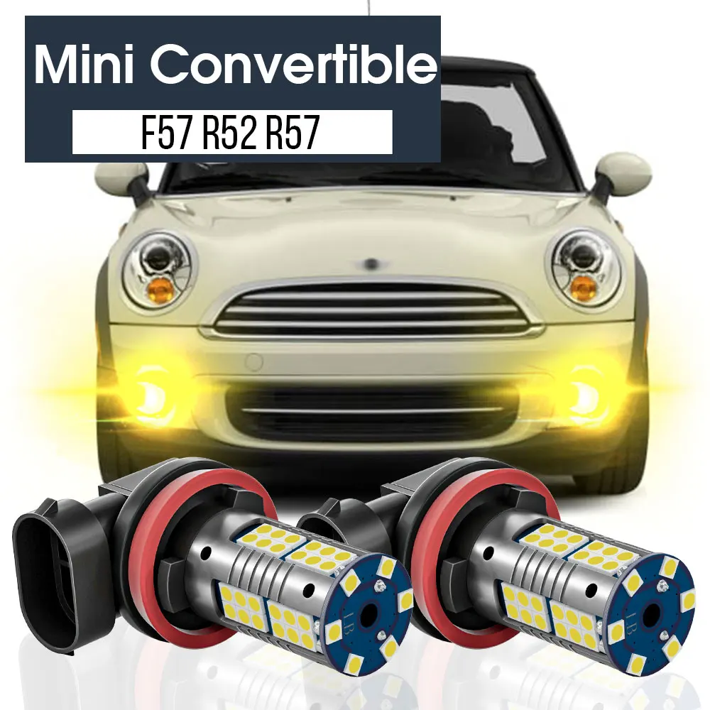 

2pcs LED Fog Light Lamp Blub Canbus Accessories For Mini Cooper Convertible F57 R52 R57 2004 2005 2006 2007 2008 2010 2011 2012