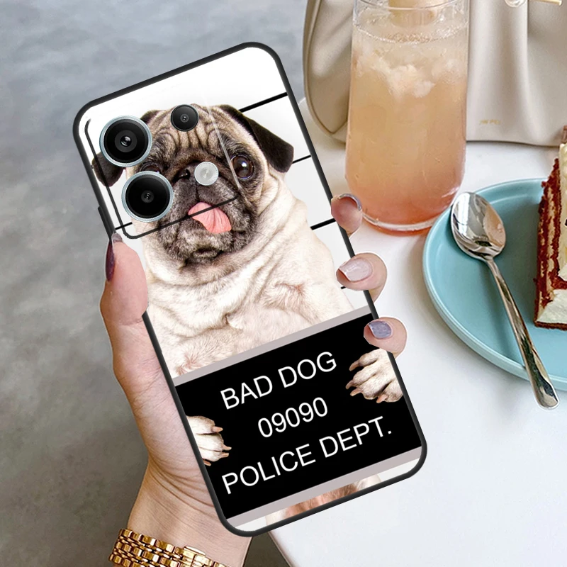 CUTE PUPPY PUG DOG MOPS Funda For Xiaomi Redmi Note 12 11 10 9 8 13 Pro Plus 12S 11S 10S 9S 10A 9C 10C 12C 13C Case