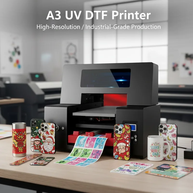 【Industrial】Refinecolor Commercial Dual XP600 Clear Film Label Logo UV Direct To Film Printing UV DTF Printer Uv Dtf Printing Ma