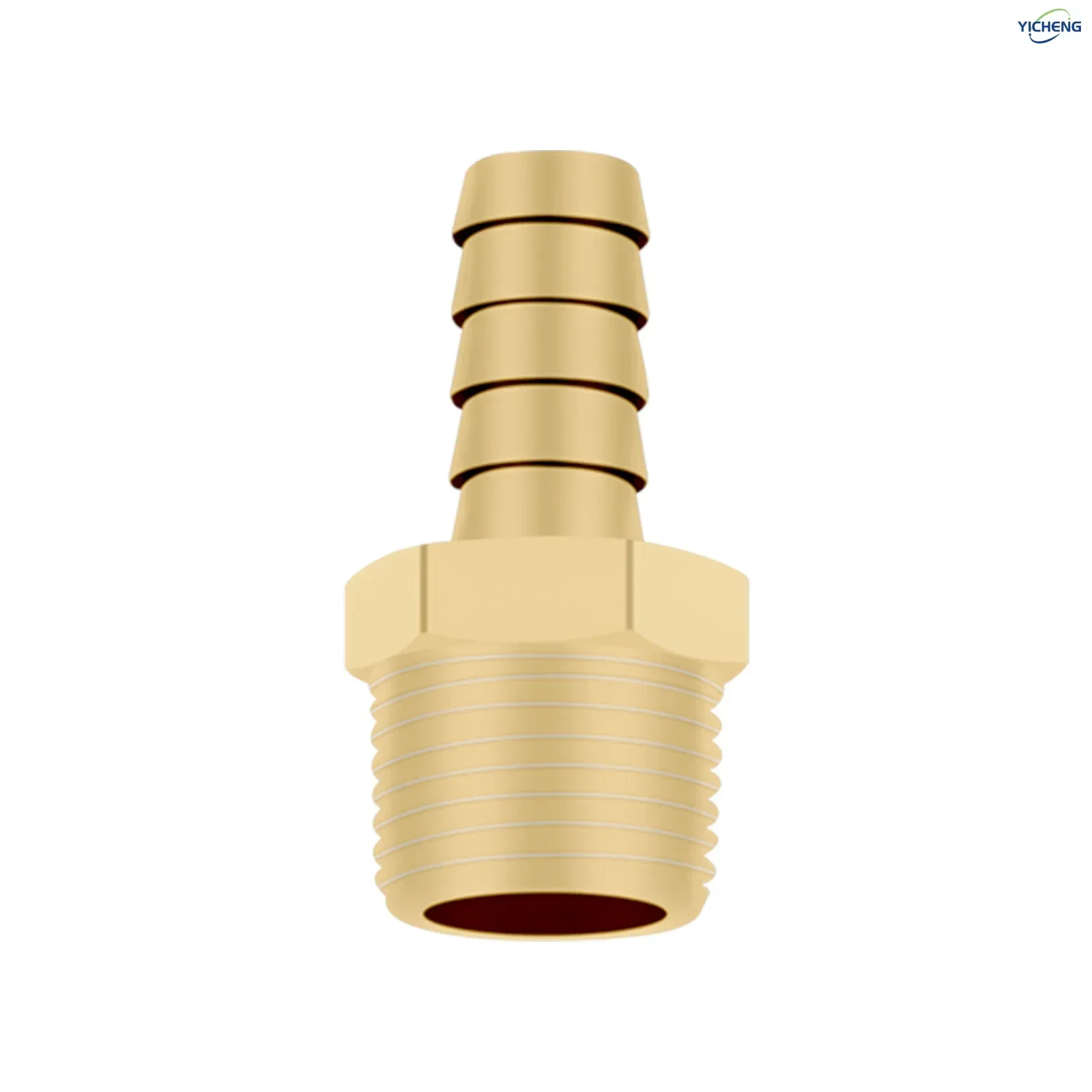 OD 6mm-12mm Brass Hose Barb Fitting to 1/2" Male  Adapter （Pack of 5）Comes with 5 Hose Clamp