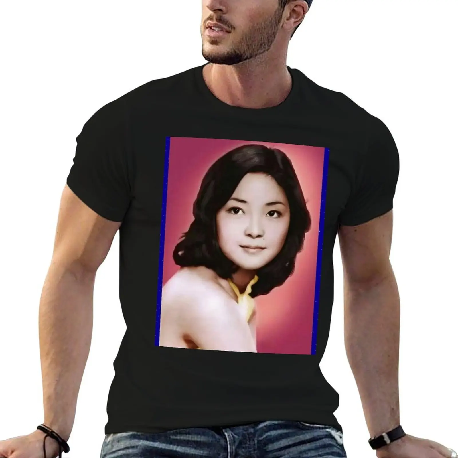 Teresa Teng T-Shirt Simple Casual Short Sleeve Cotton T-Shirt