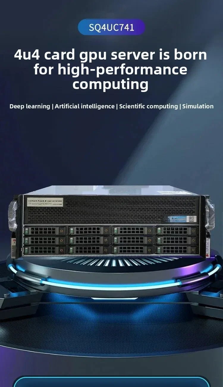 4-Card GPU server rack-mounted 4U workstation quantization large model deepseek high-precision