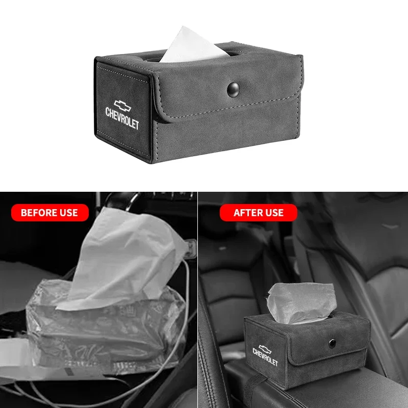 Car Tissue Box Holder Center Console Armrest Napkin Box For Chevrolet Cruze Colorado Spark Captiva Malibu Trax Aveo Car Styling