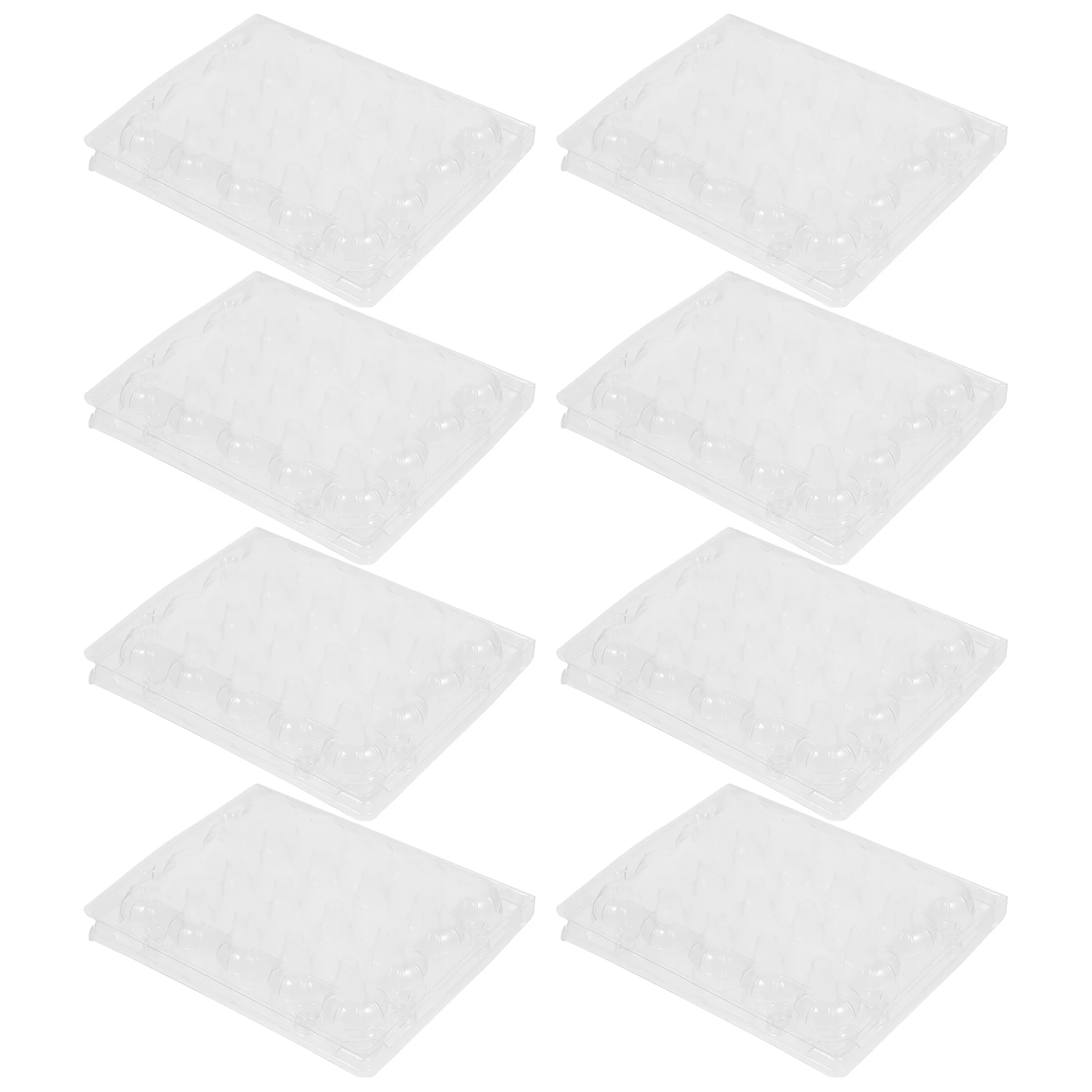 50 قطعة حامل بيض السمان من البلاستيك الشفاف 20 شبكة حاوية تخزين البيض منظم الثلاجة صندوق نزهة السفر