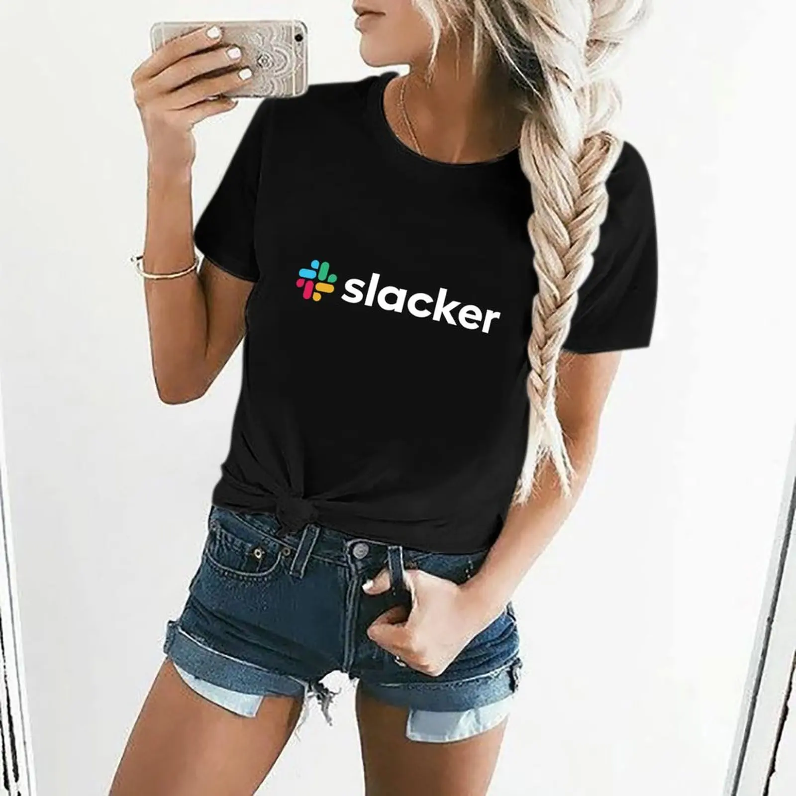 Slacker-T-shirt graphique pour femme, vêtements esthétiques, t-shirts drôles pour les fans de sport, 600