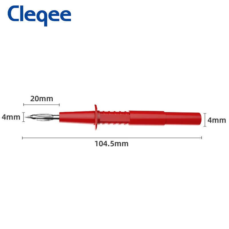 Cleqee P5011 32A ทดสอบมัลติมิเตอร์4มม. ปลั๊กกล้วยพร้อมแจ็ค4มม. เครื่องมือทดสอบ IC หุ้มฉนวนทองแดงแบบ2 in 1 1000V