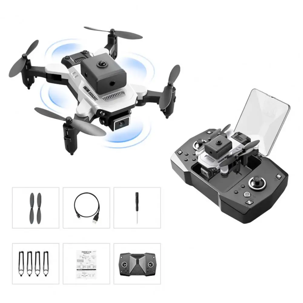 Remote Control Plane 1 Set User-friendly Phone Control Plastic  Foldable RC Photography Drone with 4K Dual Cameras for Student