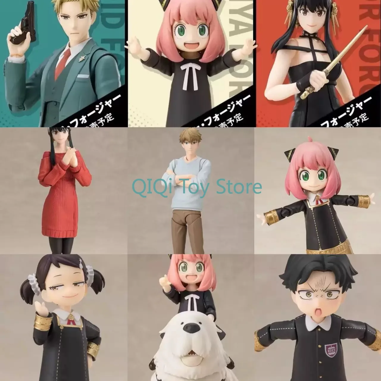 Bandai, spot, shf, spy, family, Fuji, Lloyd, Yol, Anya, movable joints