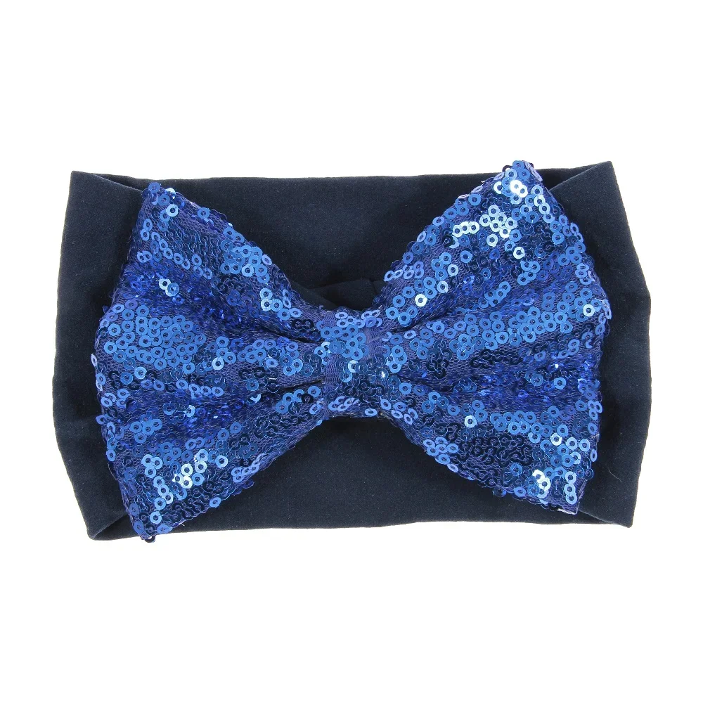 1PCS Newborn Toddler Sequin Bow Headwraps Cute Baby Girls Knot Nylon Turban Headbands Fashion Children Hair Accessories