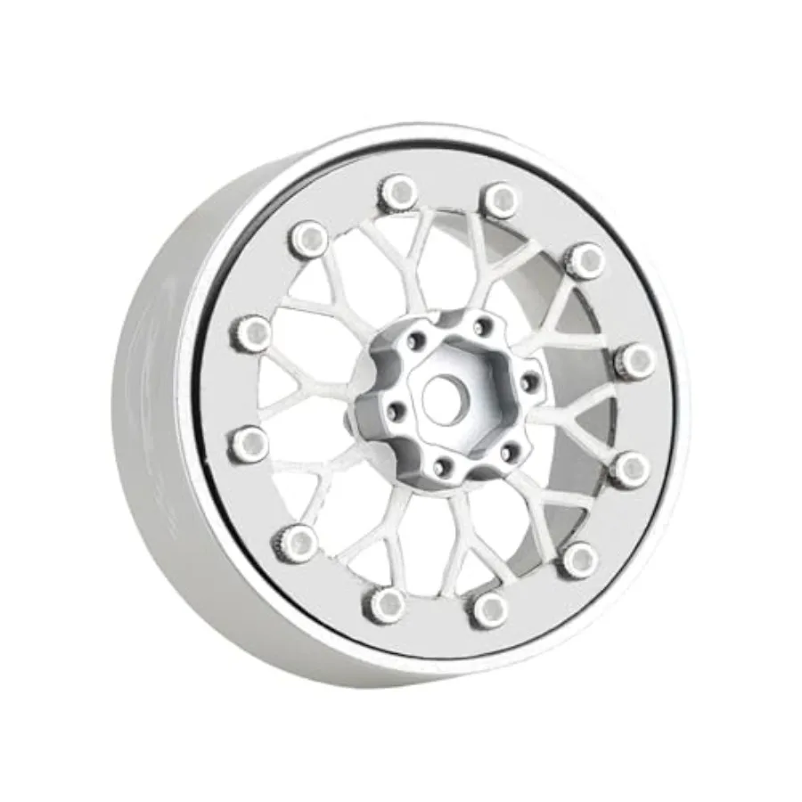 4PCS Grade 5 Titanium Wheel Face Aluminum 1.3 Inch Wheels Hubs for 1/24 Axial SCX24 FCX24 1/18 4M Redcat Ascent-18 Upgrade Part