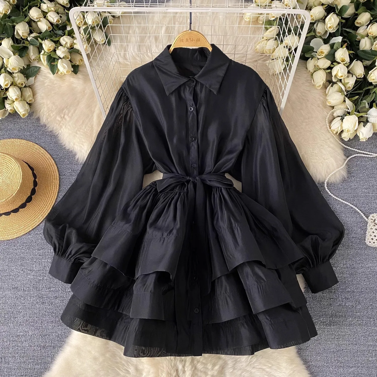 

Cake Dress Women Short Dresses A Line Vestidos Y2k Streetwear Sexy Lantern Sleeve Leopard Elegant Splice Party Night Work 2026