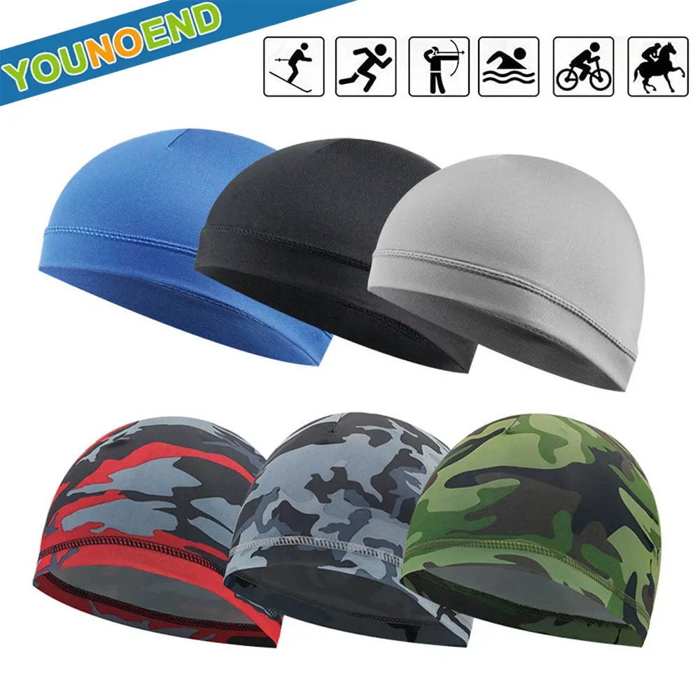 1Pcs Cooling Skull Caps Helmet Liner Sweat Wicking Cap Running Hats Cycling Motorcycle Skull Caps for Men Women