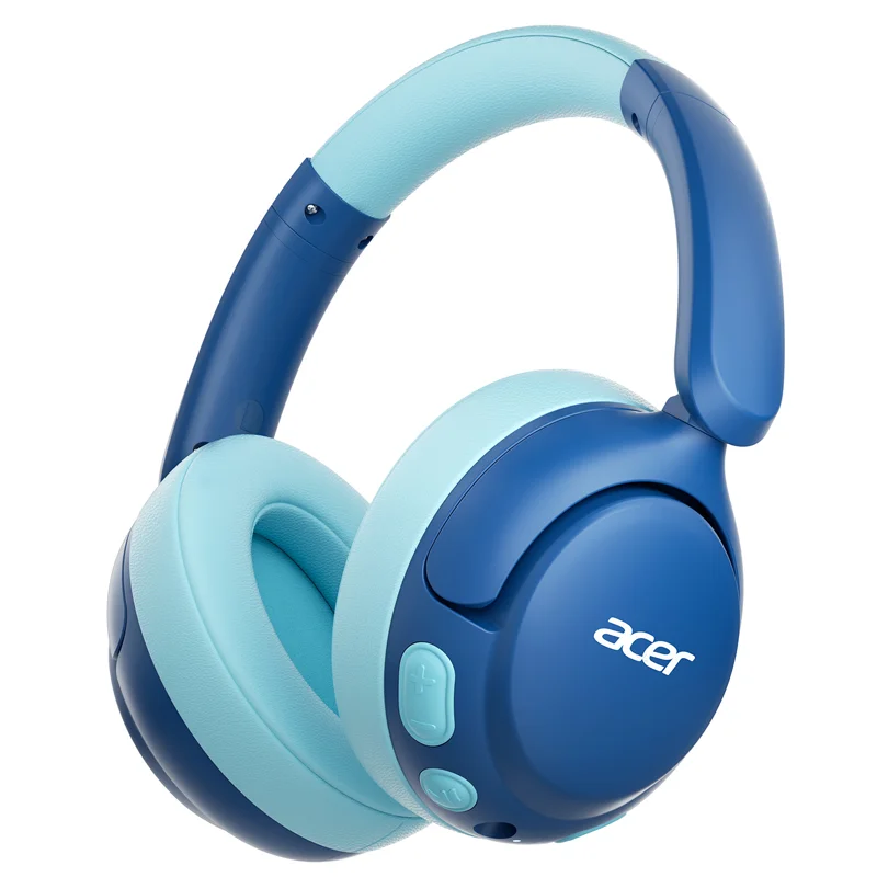 Acer OHR725 Kids Bluetooth 5.4 Headphones Foldable Wireless Over-Ear Headphones 85dB Volume Limiter for IPad,Travel Built-in Mic