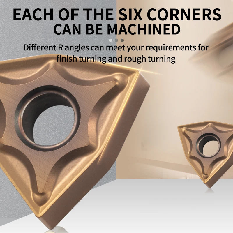 

Прочные нержавеющие цилиндрические токарные пластины из закаленной стали, треугольные токарные пластины с ЧПУ из персиковой нержавеющей стали