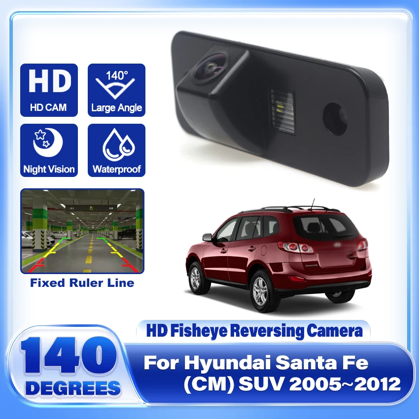 

CCD HD Fisheye Lens Rear View Camera For Hyundai Santa Fe (CM) SUV 2005 2006 2007 2008 2009 2010 2011 2012 Car Reverse Monitor