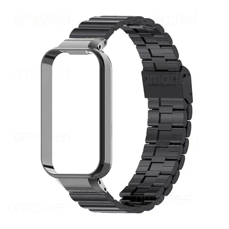 For Xiaomi Mi Band 8 Active Metal Strap Case Protector Wrist Band for xiaomi mi band 8 active Bracelets Protective Shell Cover