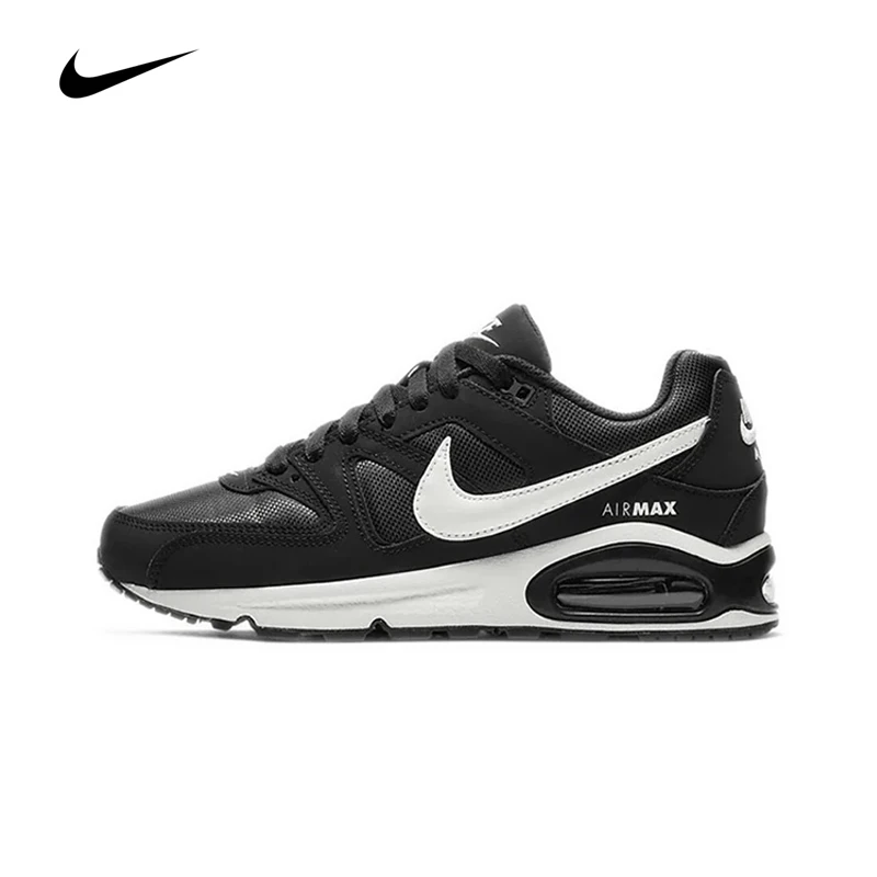 Original Nike Air Max Command Women\'s Running Shoes Wear Resistant Shock Absorption Breathable Black White Sneakers 397690-021