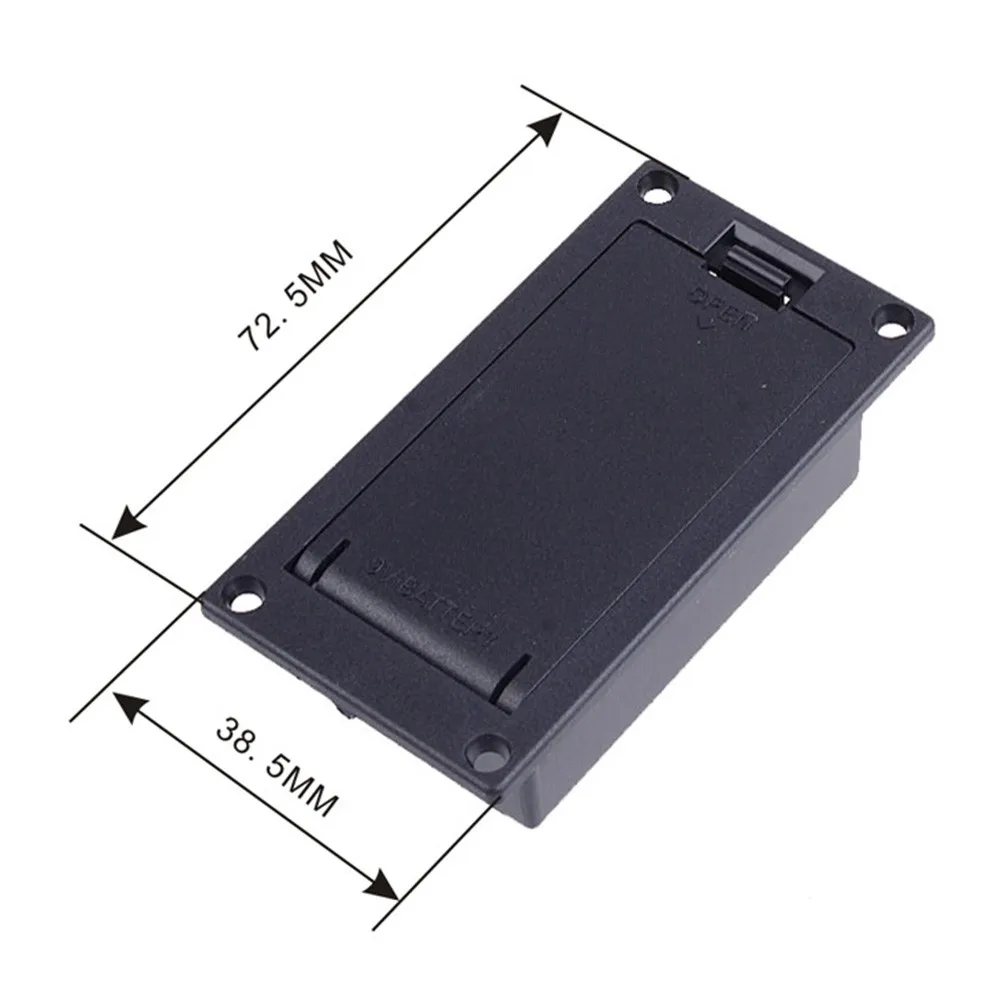 

9V Guitar Bass Active Pickup Battery Box Plastic Black Acoustic Guitar Battery Box Replacement Instruments Parts Accessories