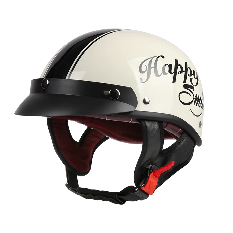 

Unisex Retro Vintage Ultralight Motorcycle Helmet Half Face Safety Protector Cycling Motorbike Accessory