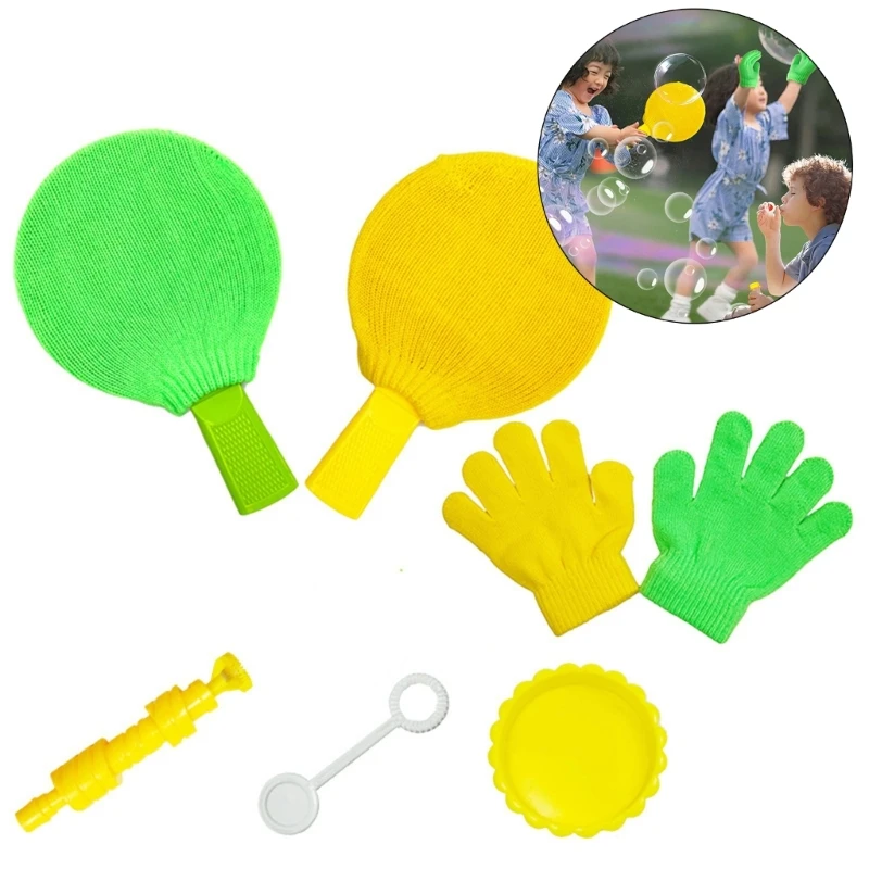 

Портативная игрушка-ракетка для пузырей, игрушка на открытом воздухе для родителей и детей, игрушка для выдувания пузырей