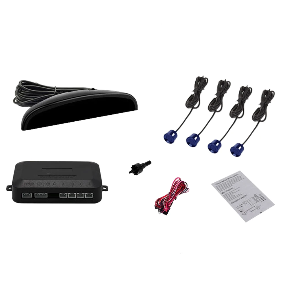 LED Parking Sensor Kit Reverse Backup Sensors Radar System Backup Radar Monitor Detector System