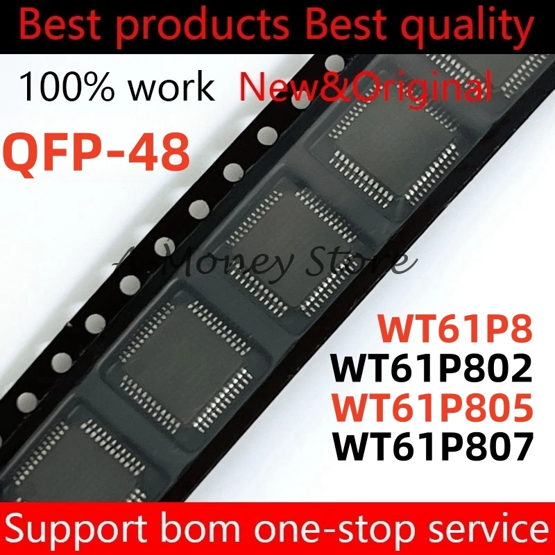 (1pcs)WT61P8 WT61P802 WT61P805 WT61P807 QFP-48