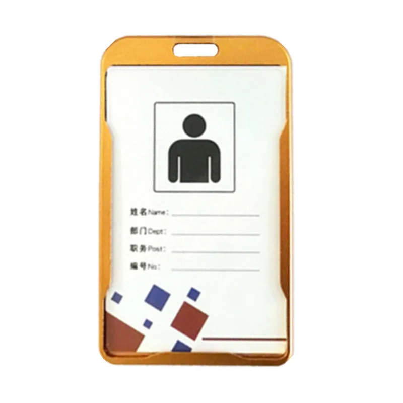 Imagem -02 - Alumínio Alloy id Card Tampa Nome Cartão de Trabalho Badge Holder Case For Staff Enfermeira Bus Card Manga Metal Cheast Tag