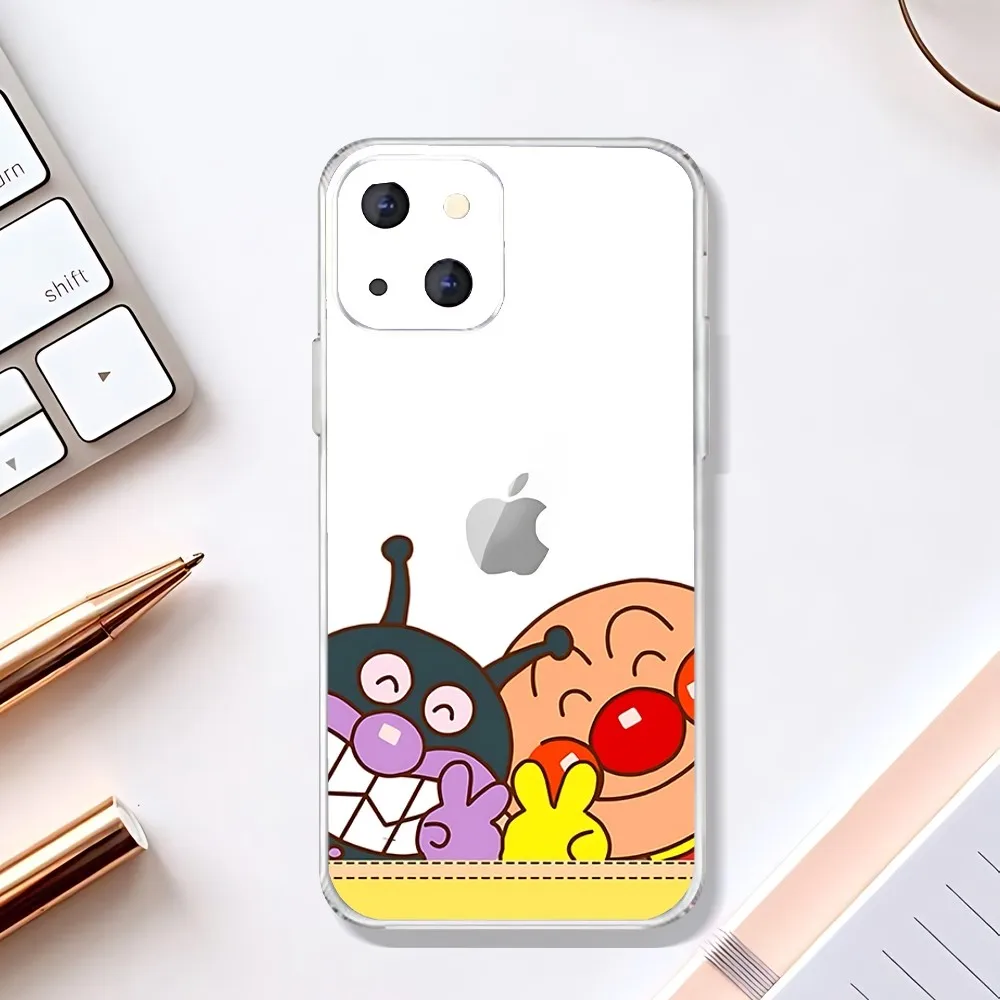 Fashion A-Anpanman B-Bread Phone Case For Iphone 15 11 13 14 Pro Max 7 8 Plus X Xr Xs Max Se2020 12mini Transparent Cover