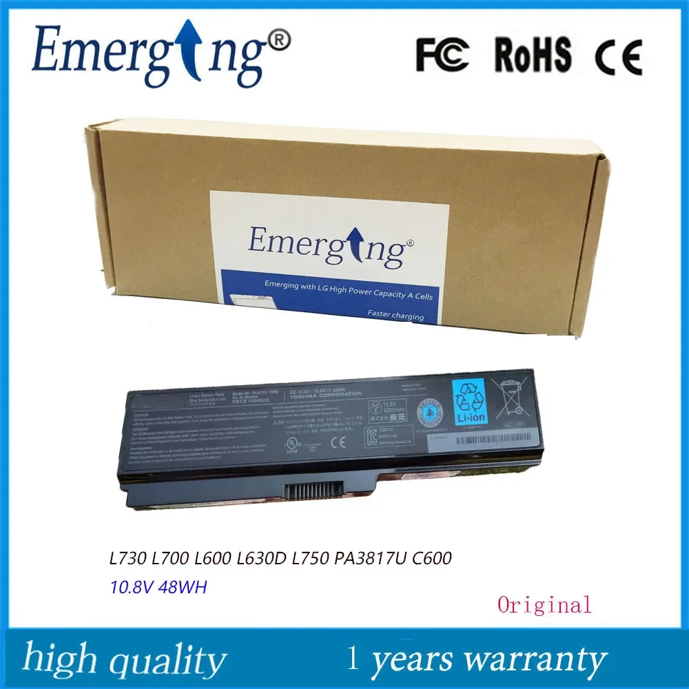 

10.8v Laptop Battery For Toshiba C600 L600 L635 L655 L735 L510 M800 M900 A665 P755 PABAS229 PA3817 PA3634