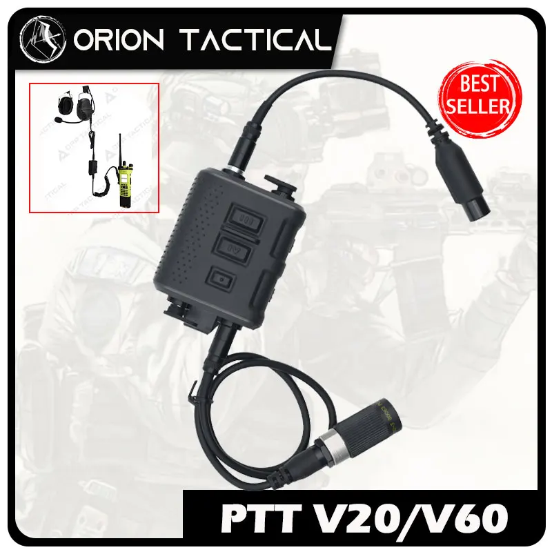 Tactical FMA U714/U Headset PTT Support Multiple Plugs K / ICON Head Adapters V20/V60