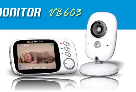 VB603 3.2-polegadas digital baby monitor Baby monitor two-way intercom música reprodução de estilo popular