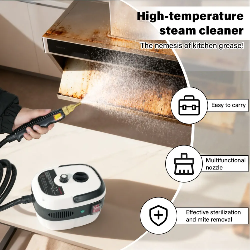 Limpador de vapor inteligente doméstico de alta pressão e alta temperatura, ar condicionado, cozinha, carro, limpador de vapor, plugue ue/plugue americano