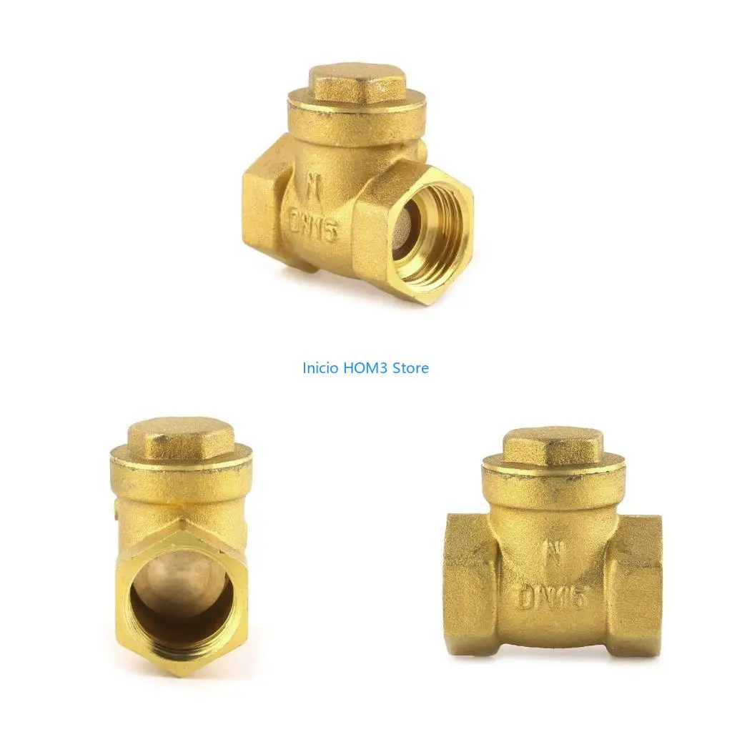 A5YD Golden horizontal check for valve Brass non return for valve 1/2