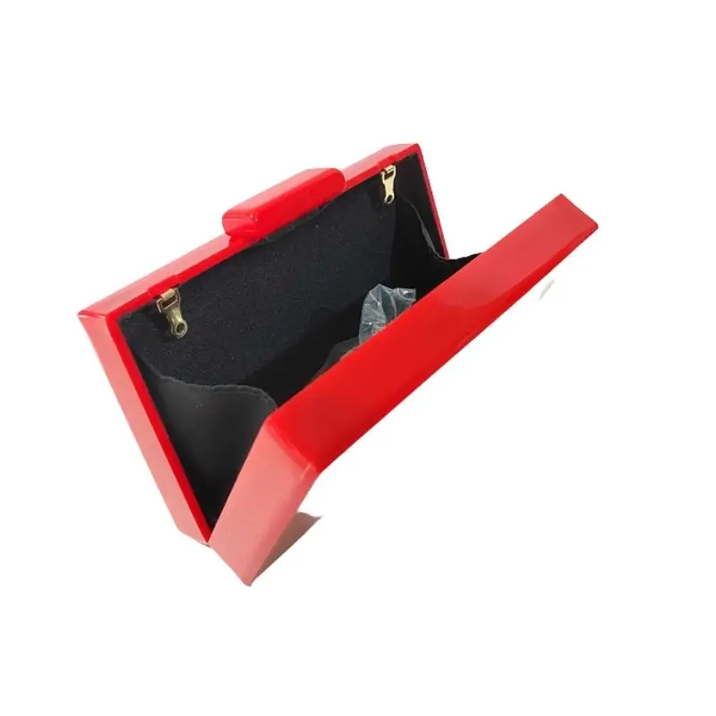 Solid Orange Acrylic Purse Brand Luxury Woman Wedding Evening Bag Trendy Party Beach Female Mini small Box Clutch Handbag Wallet