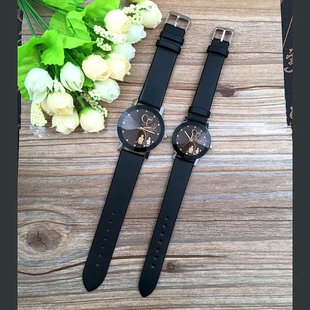 Fashion Men Women Student Couple Watches Leather Band Stainless Steel Wrist Watch Luxury Brand Quartz Casual Relogio Masculino