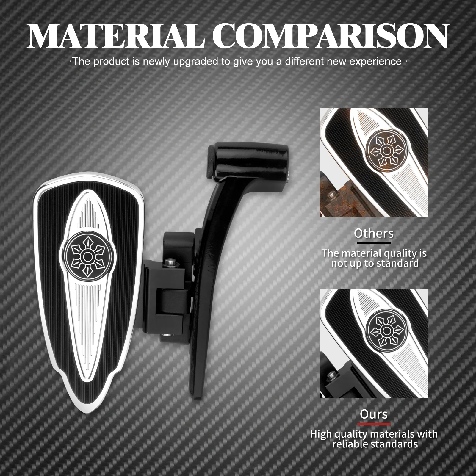 Motorcycle Aluminum Rear Foot Peg Floorboard Pads For Indian Specific Pursuit Challenger Springfield Chieftain Roadmaster