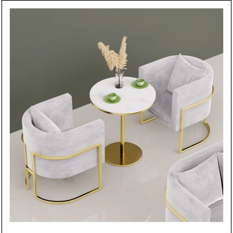 Beauty Salon Sofa Restaurant Rest Area Reception Sofas Dedicated Simple Casual Women's Clothing Store Iron Art Small Sofa Chair