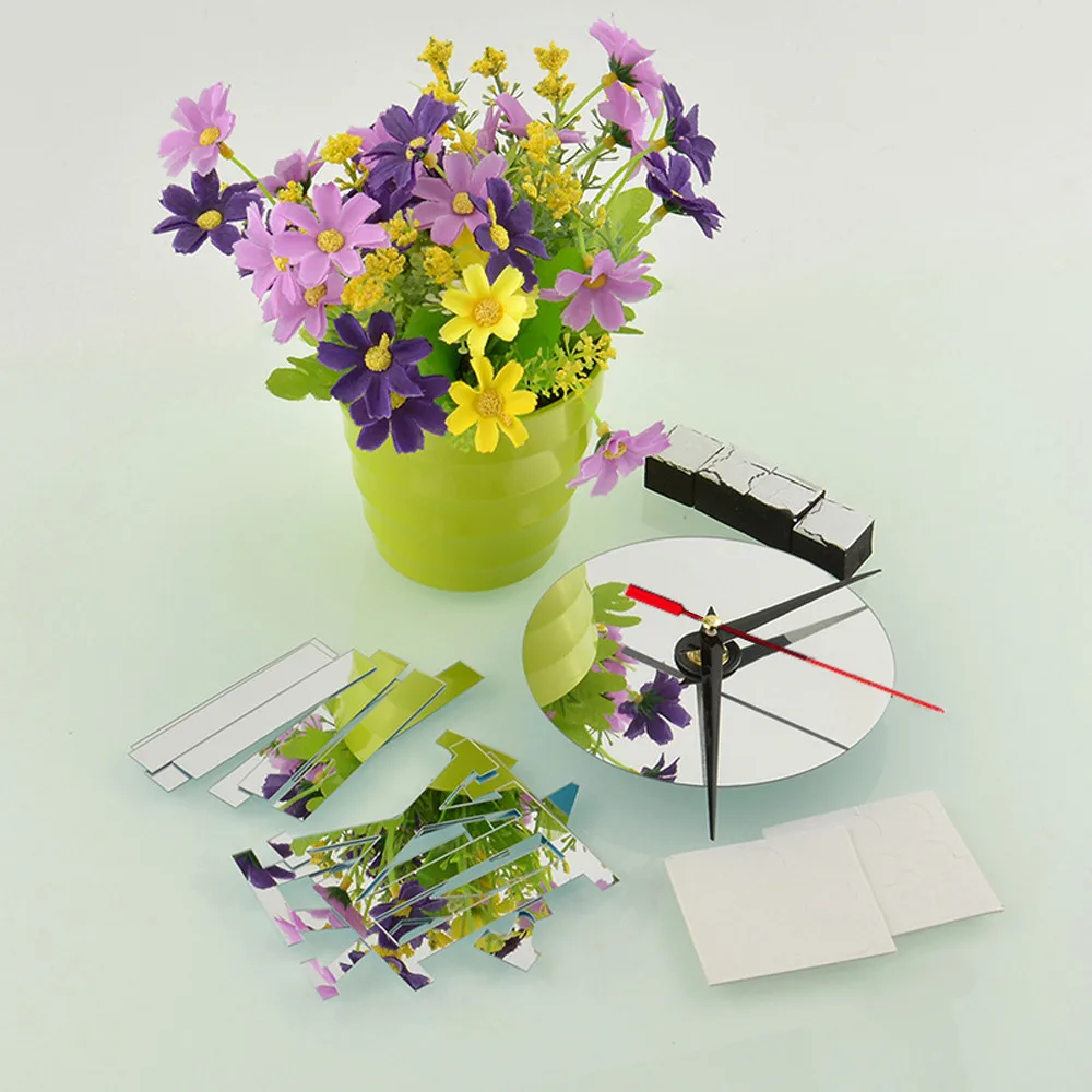 الشمال تصميم ساعة حائط غرفة المعيشة الفاخرة داخلي الأرقام الرومانية ساعة حائط ثلاثية الأبعاد مرآة أكريليك الفن ساعة حائط ذاتية الصنع ديكور المنزل