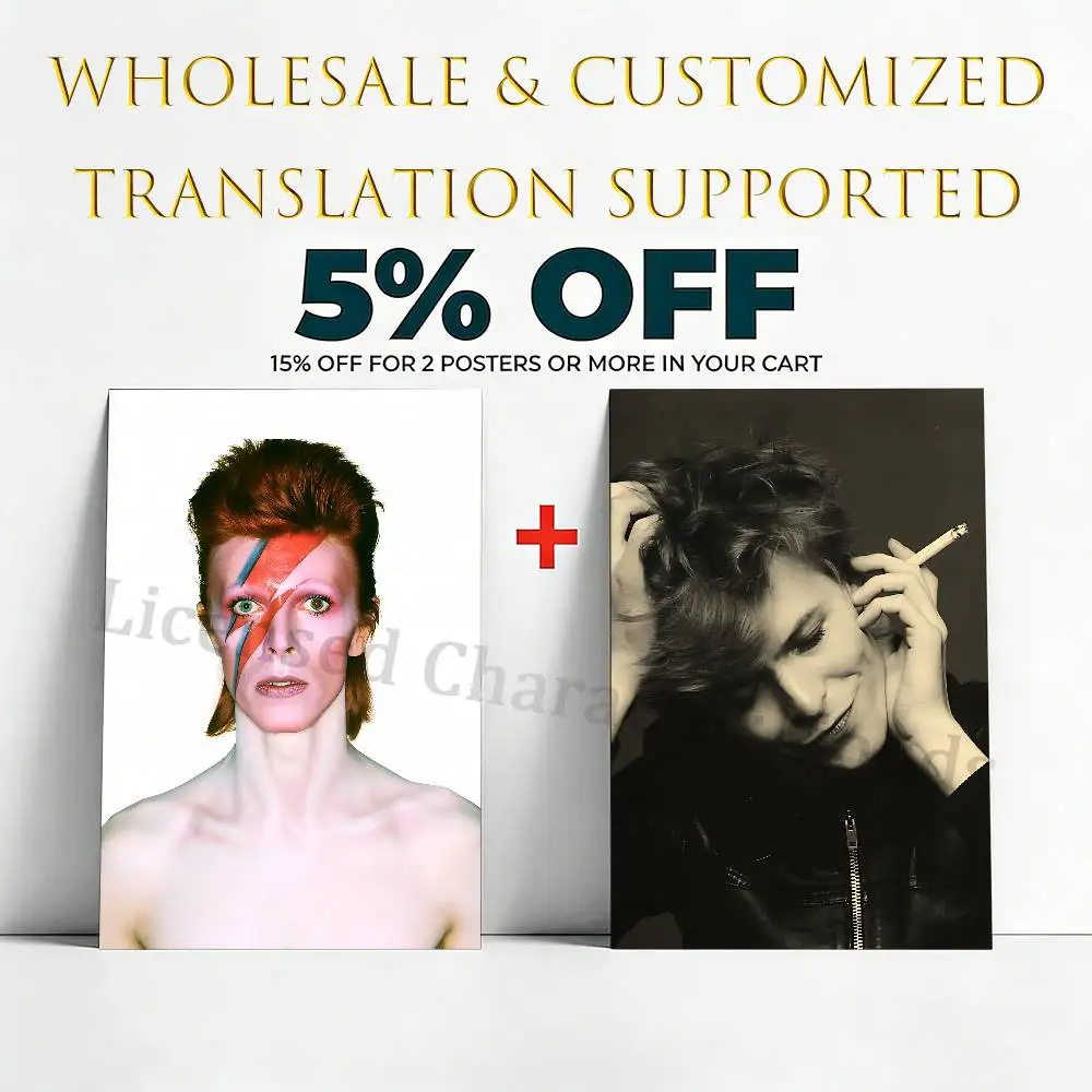 D-DavidS B-BowieS Poster High Quality Wall Art for Home Office Bedroom Living Room Hallway Bar Perfect Gift