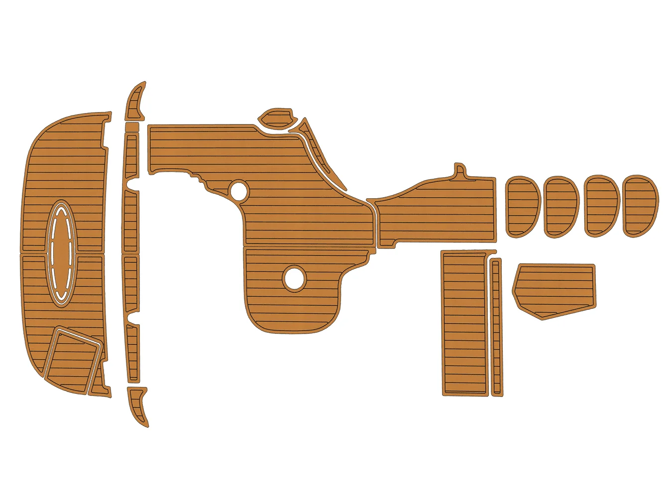 

2002-2007 Sea ray 320 Sundancer 1/4" 6mm EVA foam Non-Slip PVC Teak Decking marine Mat seadek aqua carpet Marine Floor