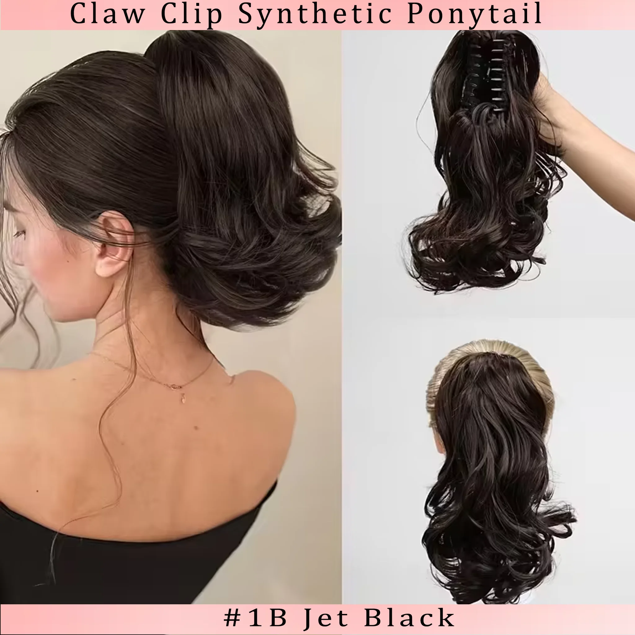 

Claw Clip Synthetic Curly Ponytail Heat-resistant with Rolled Ends Versatile for Women’s All Occasion Styling