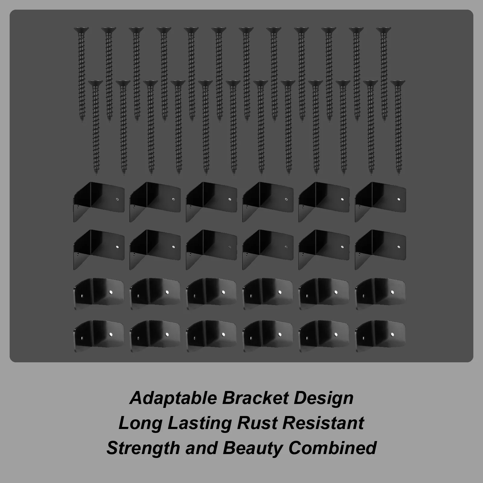 

Прочные кронштейны для крепления на крышу из оцинкованной стали, 12 шт., черные покровные соединители, фурнитура, деревянные вешалки для шарниров для перил