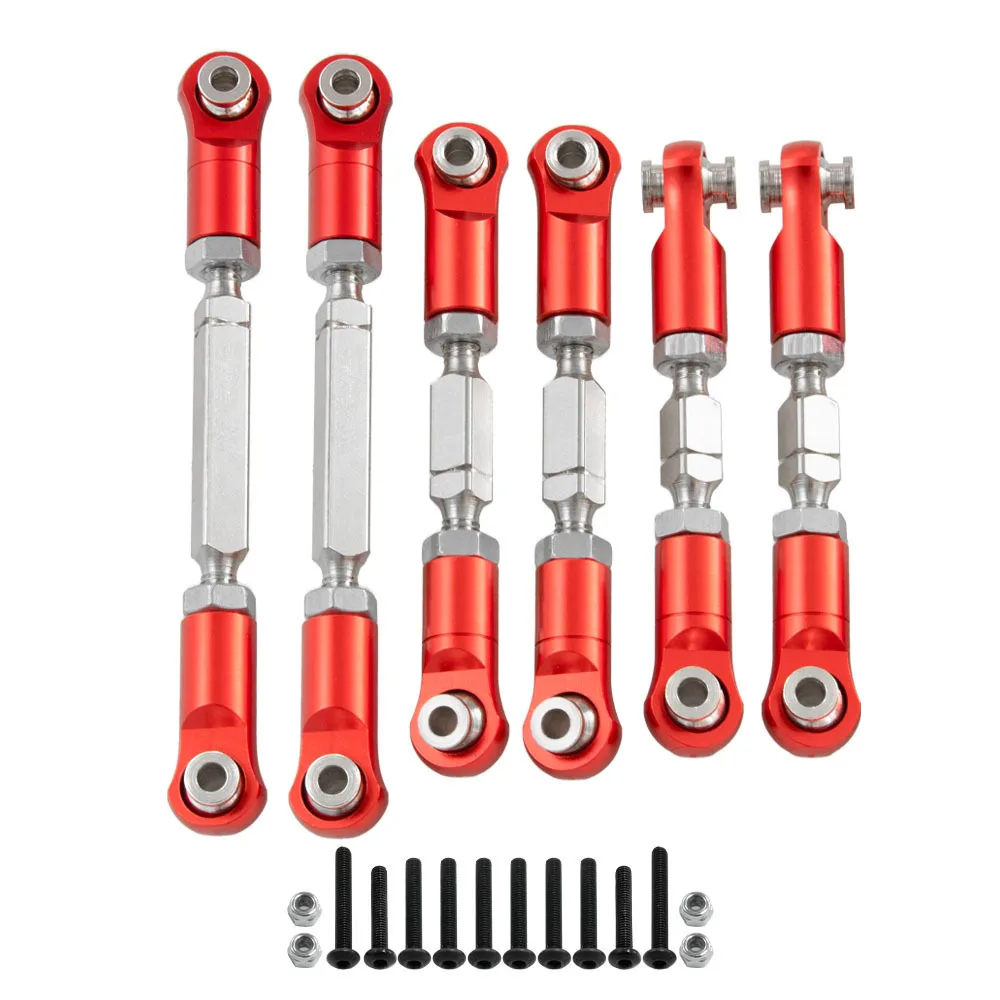 Aluminum Alloy Steering Link Rod Set for ARRMA 1/8 MOJAVE 4X4 4S BLX DESERT TRUCK RTR Accessories Upgrade Parts Rc Crawler Car