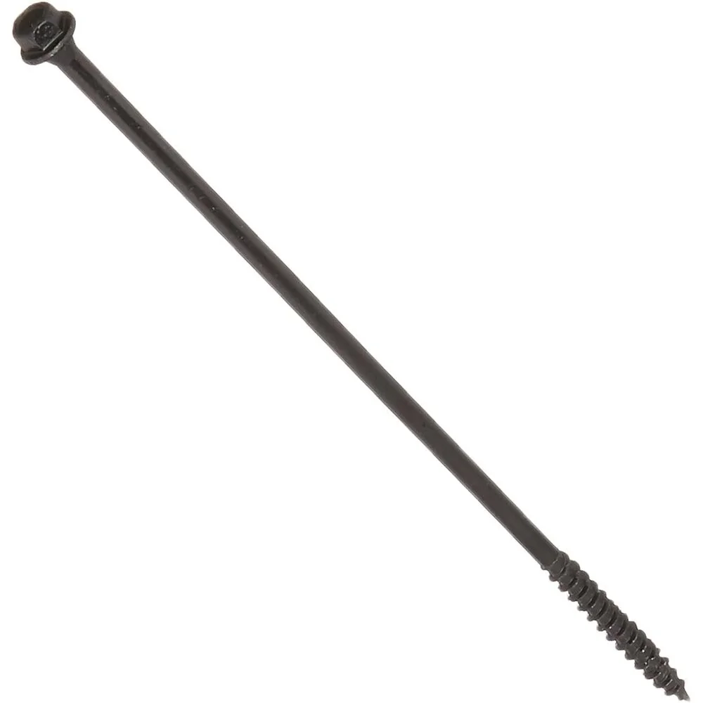 

Steel Landscape Screws 1/4 x 8 Inch Timbertite Corrosion Resistant 50 Pack No Pre-drilling Required Hex Drive System Durable