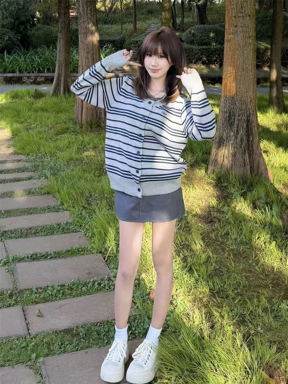 الكورية Sle فضفاضة المرأة سترة مشغولة من الصوف لينة شريط سترة ملابس خارجية الخريف الشتاء جديد وصول التخسيس طويلة Sve جولة...